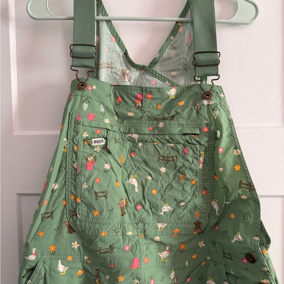 Duluth Trading Co Other - Duluth Trading Co Women's Green Overalls with Floral and Animal Design